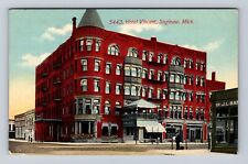 Saginaw MI-Michigan, Hotel Vincent, Advertising, Antique Vintage c1912 Postcard picture