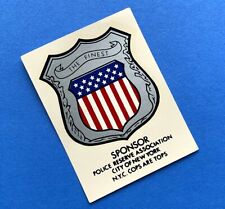 RARE 1970s City of New York SPONSOR POLICE RESERVE NYC Cops NYPD Window Sticker  picture