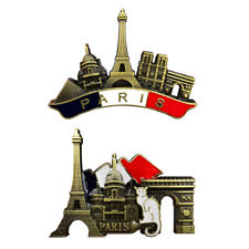 Retro Paris Metal Fridge Magnets Paris 3D Souvenir Fridge Magnets picture