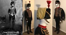 Victorian Hussar Cavalry Royal Hussar Hat Tunic Pants Boots British Army Uniform picture