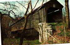 Vintage Postcard- Old Covered Bridge, Meems Bottom, VA 1960s picture
