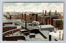 Biddeford ME-Maine, Birds Eye View Saco & Pettee Shops, Mills, Vintage Postcard picture