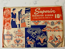 Superior Transfer Design #145 Embroidery - Vintage 1930's - Very Rare- Original picture