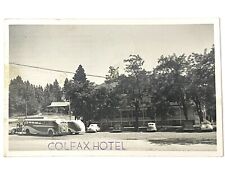 1947 Vtg RPPC Colfax Hotel Placer County CA 1940s Buses Cars Photo Postcard picture