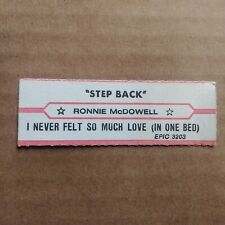 RONNIE MCDOWELL Step Back JUKEBOX STRIP Record 45 rpm 7