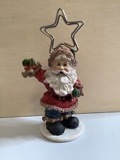 Resin Christmas Figurine Card Holder Santa Claus picture