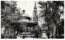 RPPC Groenplaats Bandstand Cathedral Antwerp Belgium Scalloped Edge PC 1952 picture