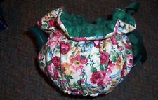 VINTAGE Green Ceramic Teapot with Cozy Warmer Insulation Jacket picture