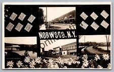Real Photo Calendar Multi View Of Norwood NY St. Lawrence New York Postcard L-4 picture