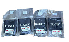 Ruger Firearms Black Beer Bottle Can Koozie Foam Insulator Double Sided 4pk picture