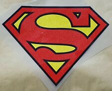 Large Superman Iron on Heat Transfer Patch for Clothes 18cmx10cm Free UK P&P picture