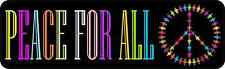 10in x 3in Peace For All Bumper Sticker Vehicle Inspire Sign Vehicle Stickers picture