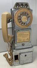 Vintage Automatic Electric Company Chrome & Beige / Peach Rotary Pay Phone picture