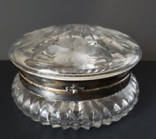Antique Pairpoint ABP Brilliant Cut Glass Hinged Jewelry Dresser Vanity Box picture