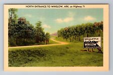 Winslow AR-Arkansas, North Entrance to Winslow, Antique Vintage Postcard picture