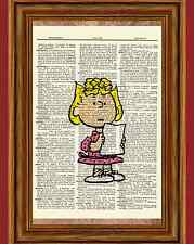 Sally Peanuts Dictionary Art Print Picture Poster Charlie Brown picture