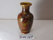 Beautiful Cloisonne Oriental Vase Flowers Floral  5 1/4” China Stunning JINGFA picture