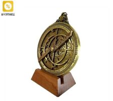 European Astrolabe On A Wooden Base Home Renaissance Decoration Astronomy Gifts picture