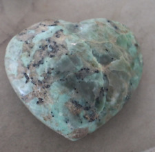 GREEN MOONSTONE HEART 3.26 X 2.80 INCHES/ 238.6 GRAMS picture