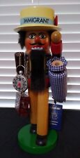 Vtg. Steinbach Vol. Kskunst W. Germany Immigrant Nutcracker w/ Musical Suitcase picture