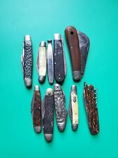 Lot Of 10 Vintage Pocket Knives Pradel Kamp King Queen City Sabre Sheffield +++ picture