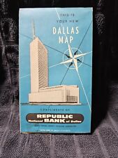 Vintage Rare 1958 City Of Dallas Map Republic National Bank Of Dallas picture