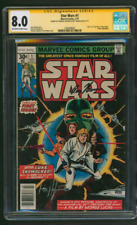 Star Wars #1 1st Printing CGC 8.0 SS Signed Roy Thomas and Chaykin Marvel 1977 picture