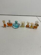 Lot of 7 mini perfume bottles partially full picture