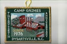 1976 Camp Grimes 30th Anniversary Donor patch picture