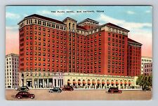 San Antonio TX-Texas, The Plaza Hotel, Antique Vintage c1937 Souvenir Postcard picture