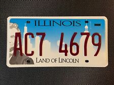 RANDOM NICE CONDITION ILLINOIS LICENSE PLATE RANDOM LETTERS & NUMBERS picture
