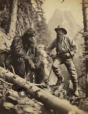 Sasquatch Bigfoot & Logger 1912 Photo Cascade Mountains Cryptid Folklore 8.5X11 picture