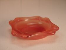 Vintage Rose Pink 4” Ash Tray Cigar Mid Century Square Glass Ashtray picture