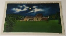 Vintage 1930s postcard night-time scene Asheville Country Club Clubhouse NC  picture