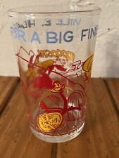 Wile E. Coyote & Roadrunner Juice Glass Looney Tunes Acme Race Beep Vtg 1974 picture