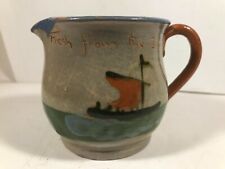 Vintage Glazed Pottery Mini Creamer Pitcher Fresh from the Dingy picture