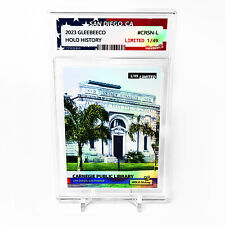 CARNEGIE PUBLIC LIBRARY Holographic Card 2023 GleeBeeCo #CRSN-L LIMITED to /49 picture