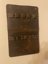 Handmade Leather Wall Pipe Rack. Holds 10 Pipes picture