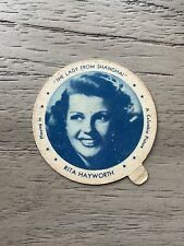 Rita Hayworth Rare Vintage Hoodsie Dixies Hood Ice Cream Lid Card picture