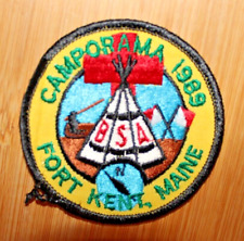 Camporama 1989 Fort Kent Maine Boy Scouts of America BSA Patch Tee Pee picture