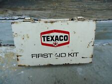 VTG METAL ORIGINAL 1969 TEXACO FIRST AID KIT WALL HANGER -RAT ROD TEXACO OIL CO. picture