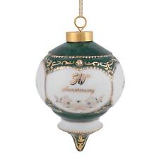 Happy 50th Wedding Anniversary Victorian 4.5 Inch Porcelain Hanging Ornament picture