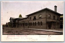 Grand Rapids Michigan~Union Train Station~Railroad Depot~1906 Postcard picture