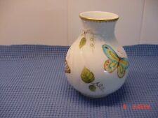 ANNA WEATHERLY DESIGN HAND PAINTED VASE IN BUTTERFLY DESIGN NEW WITH TAG picture