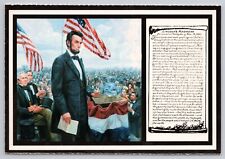 Postcard Abraham Lincoln's Gettysburg Address Painting picture