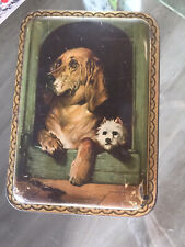 Westie tin box of Landseer,s Dignity and Impudence,very Vintage picture