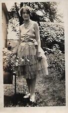 AS SHE WAS Vintage WOMAN Portrait FOUND PHOTO Black And White ORIGINAL 32 48 B picture