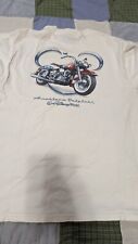 Vtg Walt Disney World American Classic Motorcycle Shirt Men's Large White Biker  picture