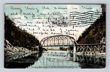 Hot Springs NC-North Carolina, Deep Water Bridge, Antique Vintage c1907 Postcard picture