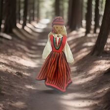 Poland Wood Doll Vintage Handmade 9.5